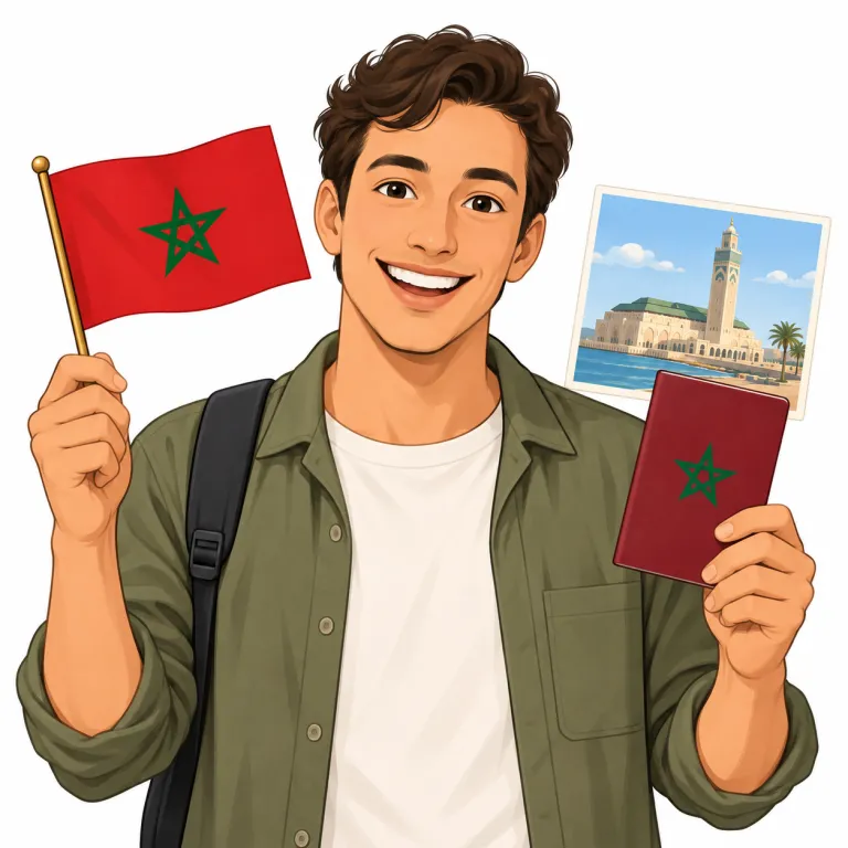 moroccan（モロッコ人・noun）の覚え方イラスト