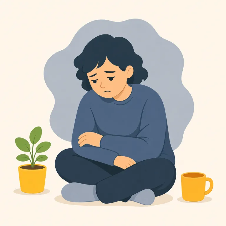 morose（不機嫌な・形容詞）の覚え方イラスト — morose は「ただ悲しい」のではなく、「暗いうえに不機嫌で、周囲を寄せつけない」感じで覚えると残りやすいです