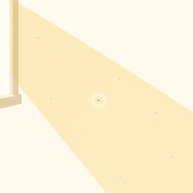 mote（微粒子・名詞）の覚え方イラスト — mote は「ごく小さな一粒」を表し、特に a mote of dust（ほこりの微粒子）でよく使う