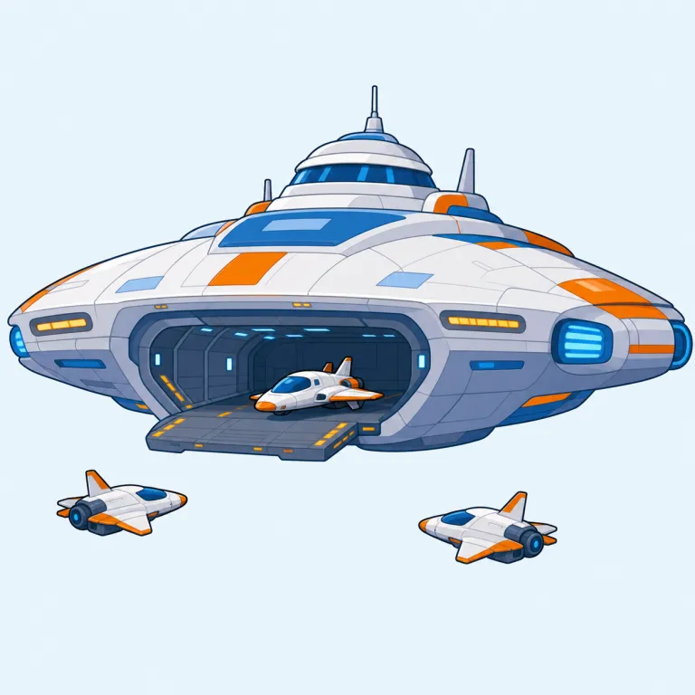 mothership（母船・名詞）の覚え方イラスト — mother と ship に分けると覚えやすい語です