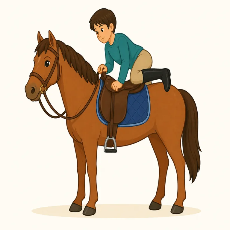 mount（乗る・verb）の覚え方イラスト