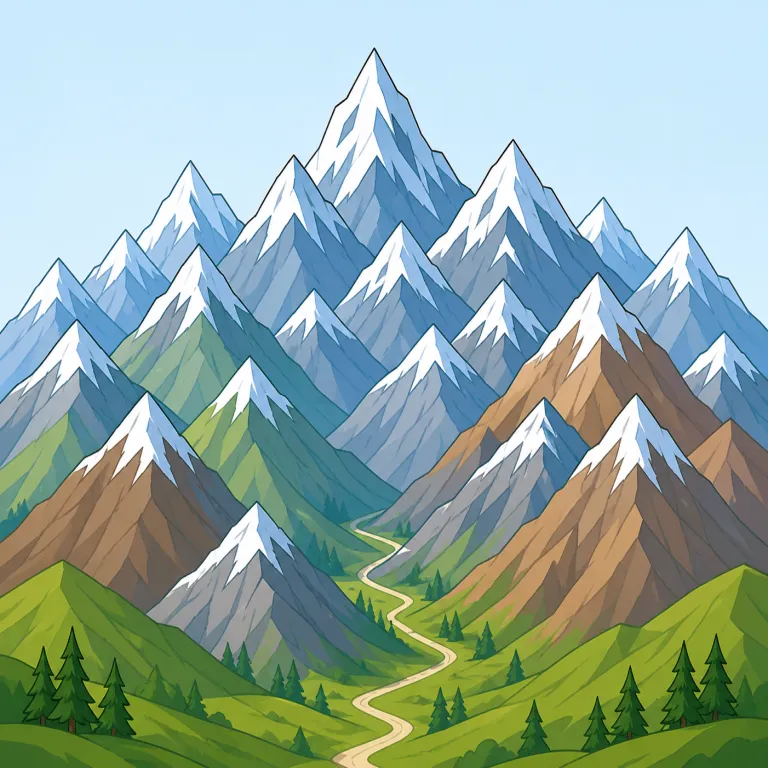 mountainousの覚え方イラスト
