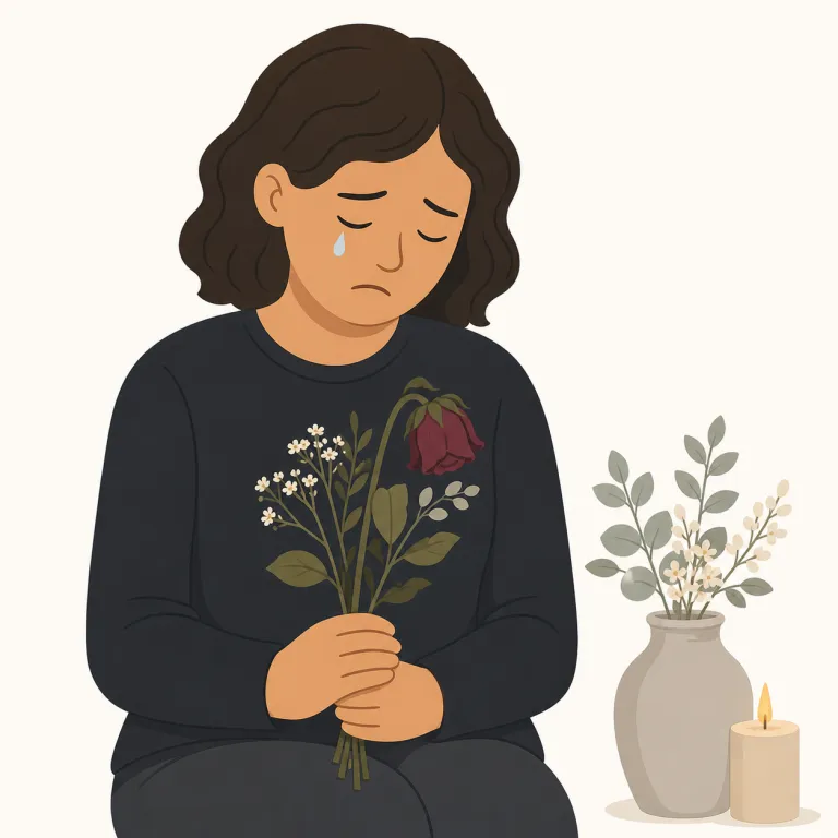 mourner（会葬者・名詞）の覚え方イラスト — このエントリの mourner は、基本義の「悲しむ人」ではなく、葬儀や追悼式に出席して故人を悼む「会葬者」を指します