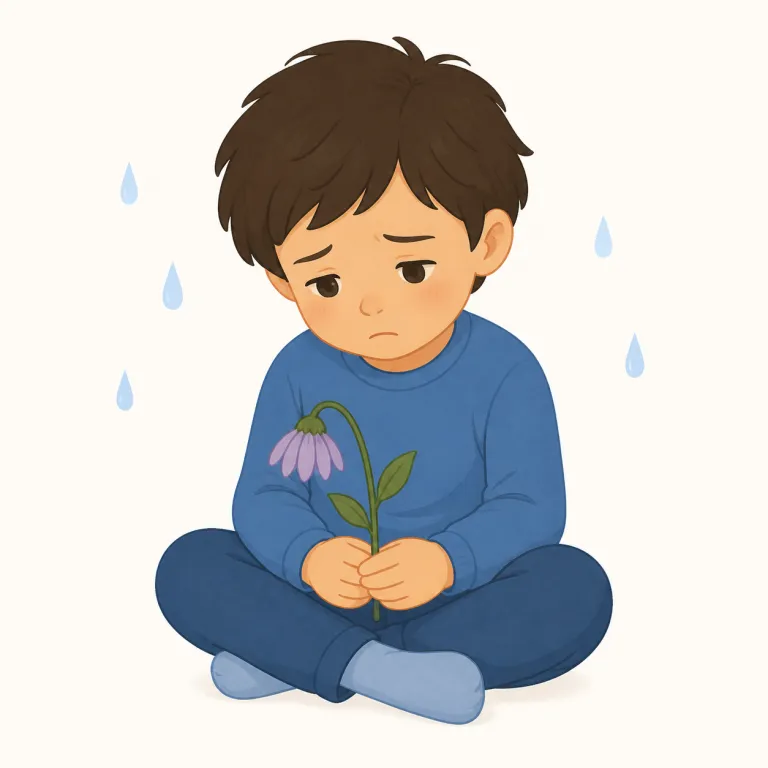 mournful（悲しげな・形容詞）の覚え方イラスト