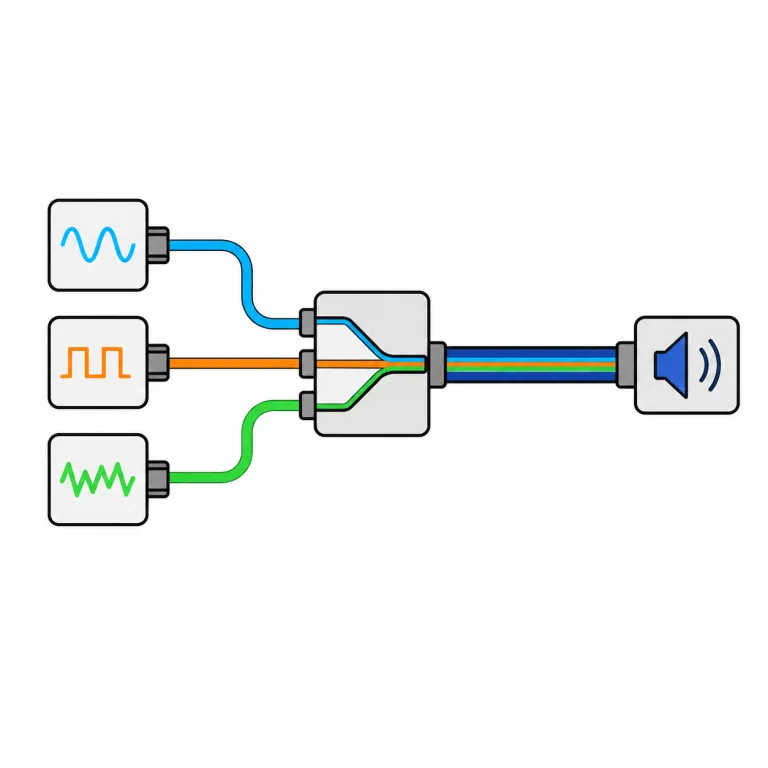 multiplexing（多重化・noun）の覚え方イラスト