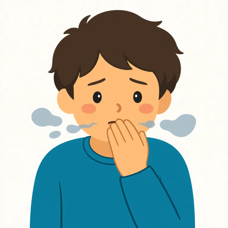 mumble（モゴモゴ言う、口ごもって話す・動詞）の覚え方イラスト — mumble は、口をあまり開けずに話して声がこもる場面と結びつけると残りやすい