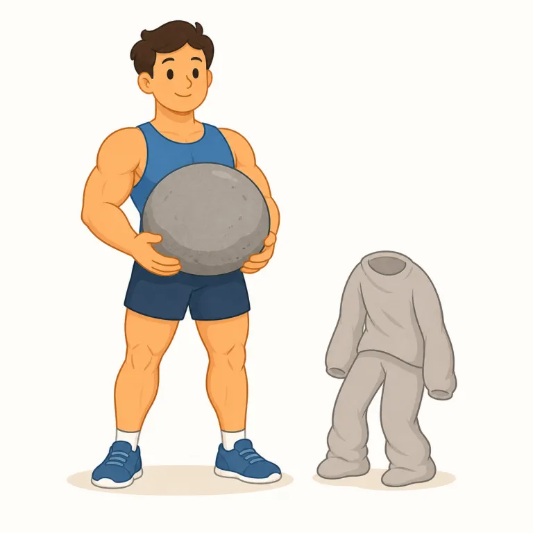 muscular（筋肉質な・形容詞）の覚え方イラスト — このエントリの muscular は「筋肉の」という分類・医学的な基本義ではなく、人や体つきが筋肉で発達して見えるという意味です