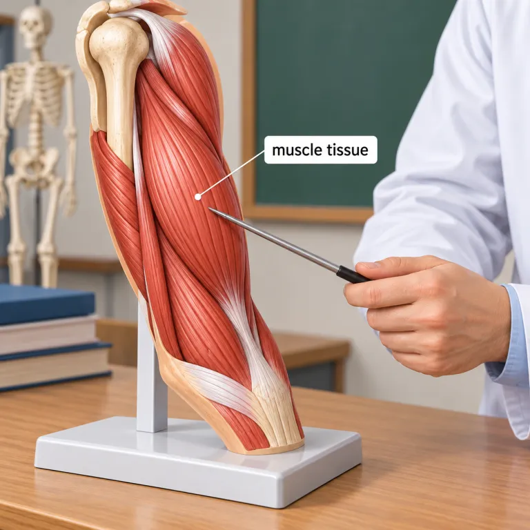 muscular（筋肉の・adjective）の覚え方イラスト