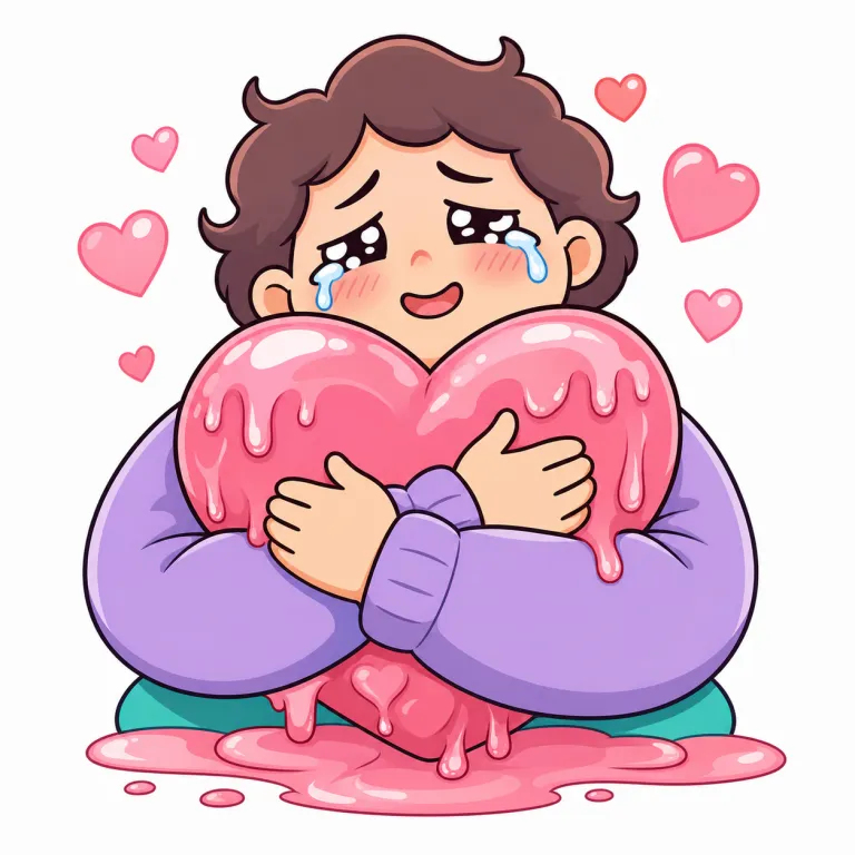 mushy（感傷的な、甘ったるい・adjective）の覚え方イラスト