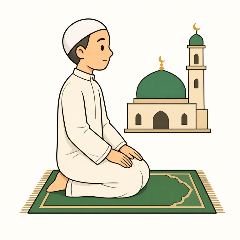 muslim（イスラム教徒の・adjective）の覚え方イラスト