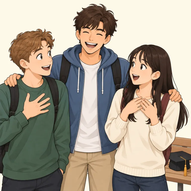 mutual（共通の・adjective）の覚え方イラスト