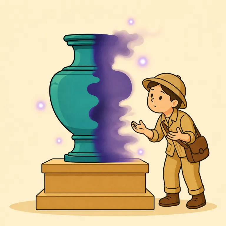 mysterious（謎めいた・adjective）の覚え方イラスト