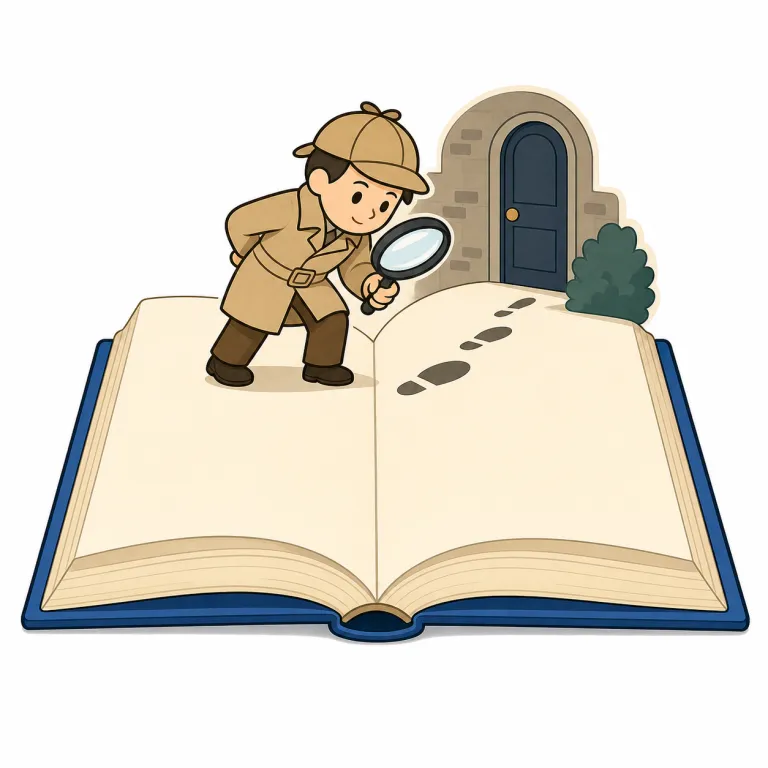 mystery（推理小説・noun）の覚え方イラスト