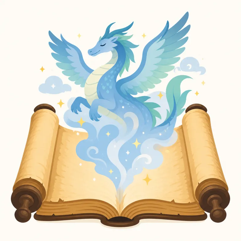 myth（神話・名詞）の覚え方イラスト — この myth は「神々や英雄、世界の始まりを語る伝統的な物語」という意味の「神話」です