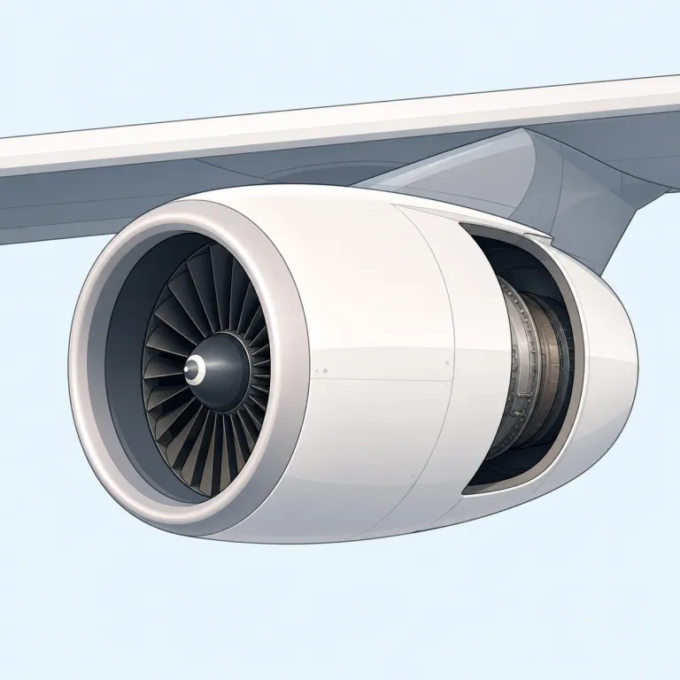 nacelle（エンジン収納部・名詞）の覚え方イラスト — nacelle は engine pod や engine housing と結びつけると覚えやすい語です