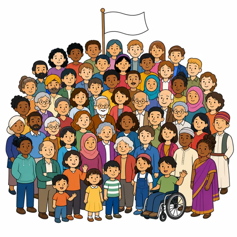 nation（国民・noun）の覚え方イラスト
