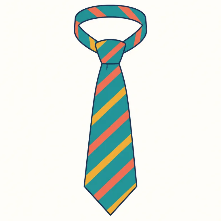 necktie（ネクタイ・noun）の覚え方イラスト