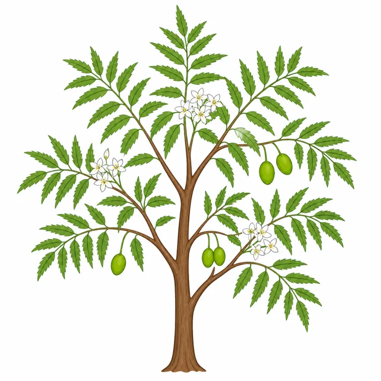 neem（ニームの木・noun）の覚え方イラスト