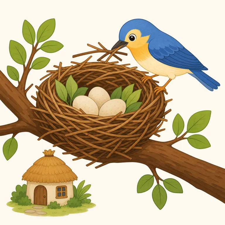 nester（営巣する動物・生物、入植者・名詞）の覚え方イラスト — 「nest（巣）+ -er（〜するもの/人）」と分解すると核が見えます