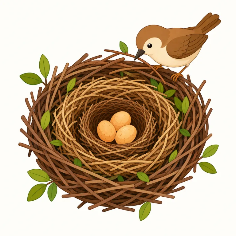 nesting（営巣 / 入れ子・名詞）の覚え方イラスト — まず nest＝「巣」を軸に覚える