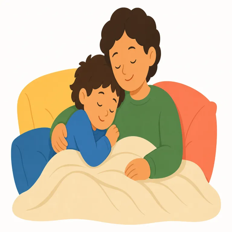 nestle（寄り添う・動詞）の覚え方イラスト — nest を知っていれば覚えやすい語です