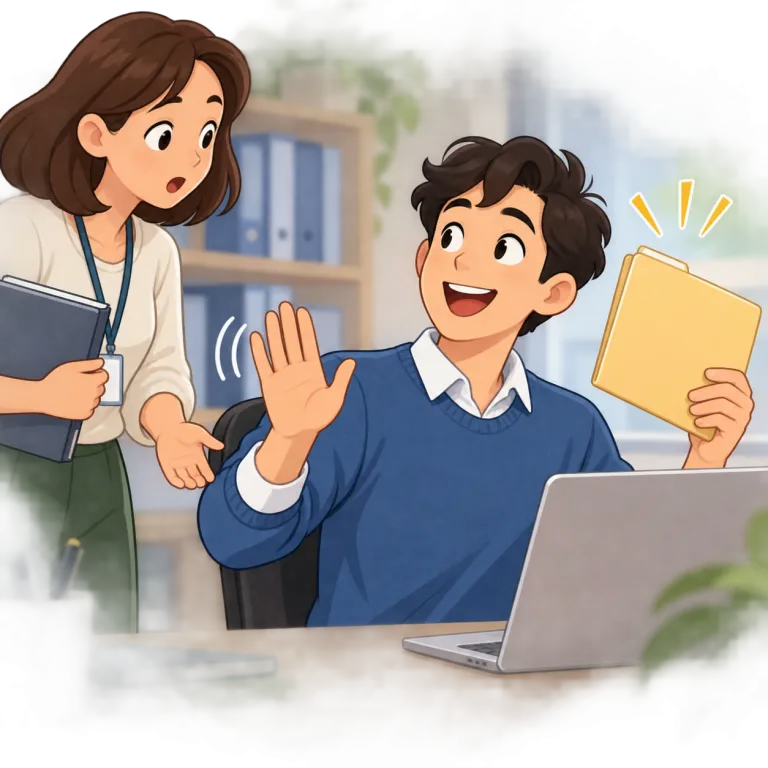 never mind（なんでもない・idiom）の覚え方イラスト