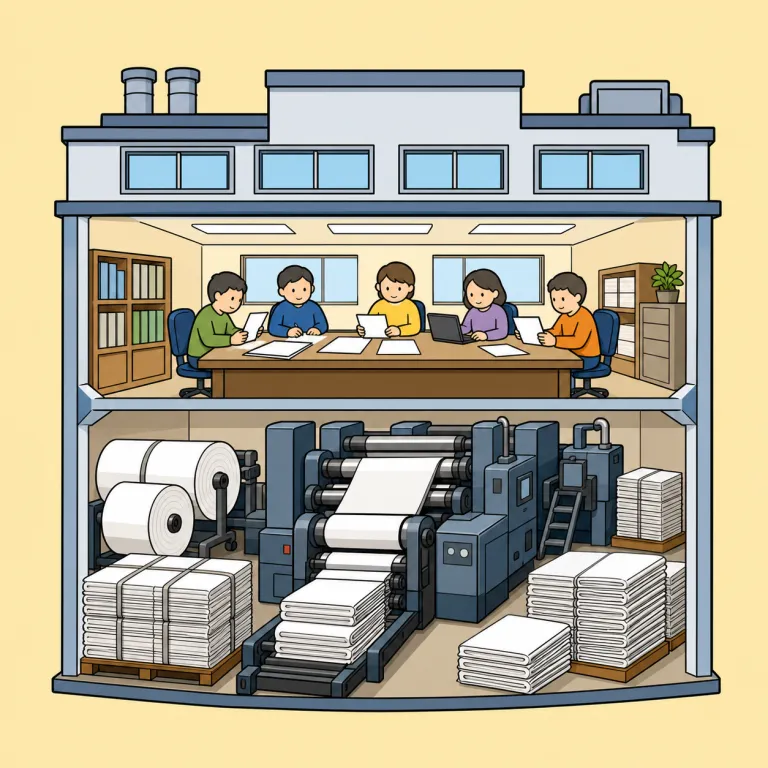 newspaper（新聞社・noun）の覚え方イラスト