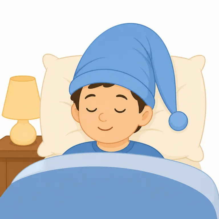 nightcap（寝酒・名詞）の覚え方イラスト — この意味の nightcap は、寝る前に飲む「締めの一杯」を指す名詞です