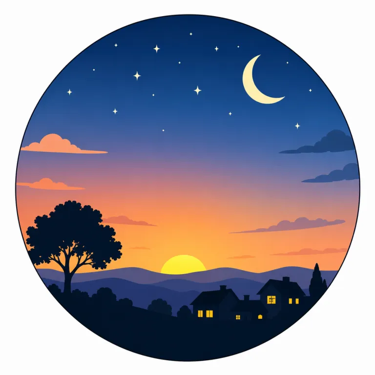 nightfallの覚え方イラスト