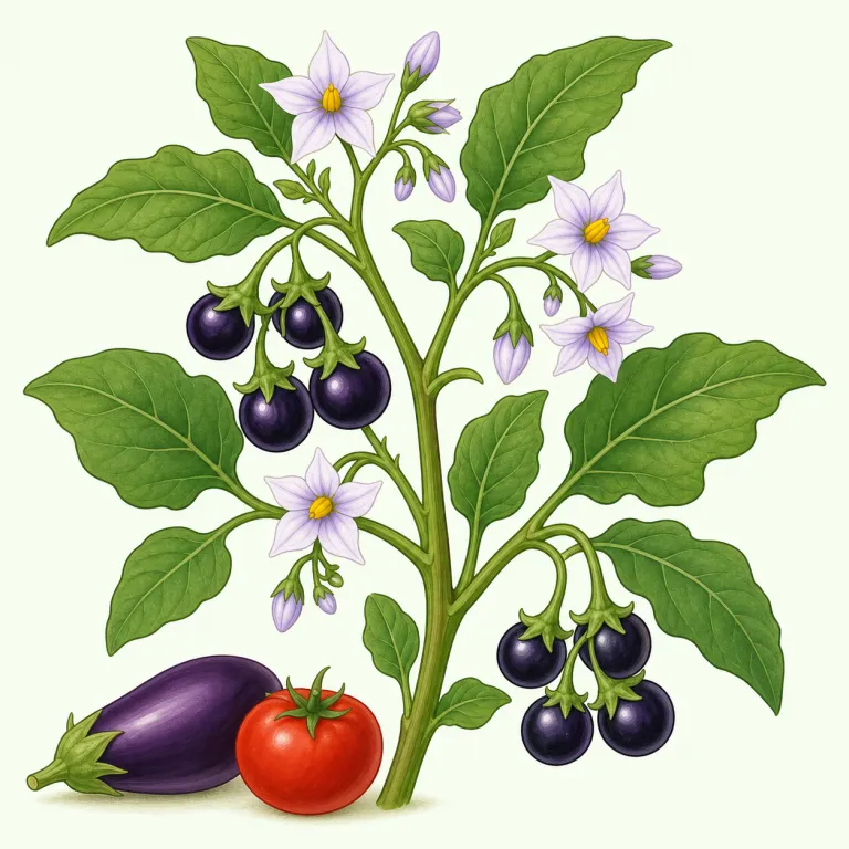 nightshade（ナス科植物・名詞）の覚え方イラスト — night は「夜」、shade は「かげ」です