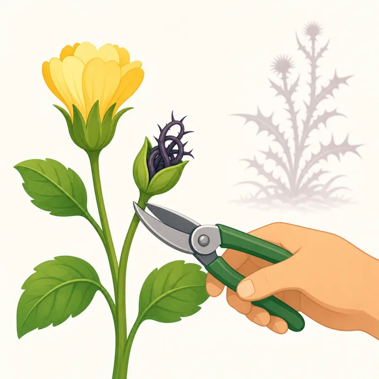nip something in the bud（芽のうちに摘む・イディオム）の覚え方イラスト — nip は「軽くつまむ・はさむ」、bud は「つぼみ」