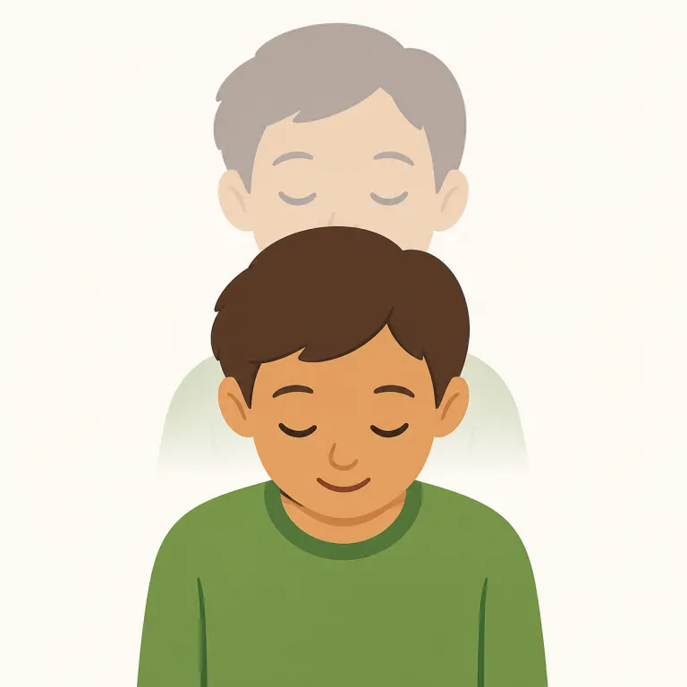 nod（うなずく・動詞）の覚え方イラスト — nod を動詞で覚えるなら、声を出さずに「わかった」「いいよ」と返す瞬間を思い浮かべるとつかみやすいです