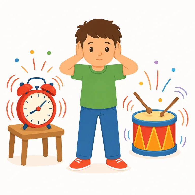 noisy（騒々しい・形容詞）の覚え方イラスト — noise（騒音）を知っていれば、そのまま「騒音っぽい」→ noisy とつなげると覚えやすいです