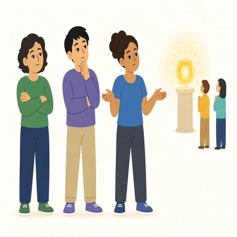 nonbelievers（非信者・名詞）の覚え方イラスト — まず believer を「信じる人」として押さえると覚えやすいです