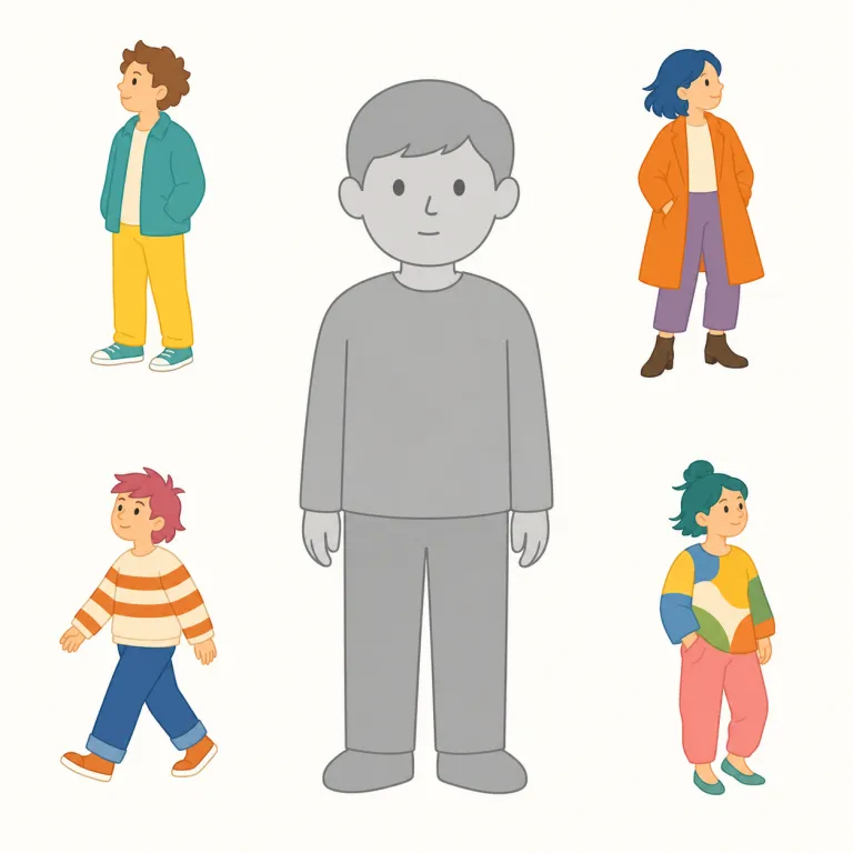 nondescript（平凡な・形容詞）の覚え方イラスト — non + descript と見ると覚えやすい語です