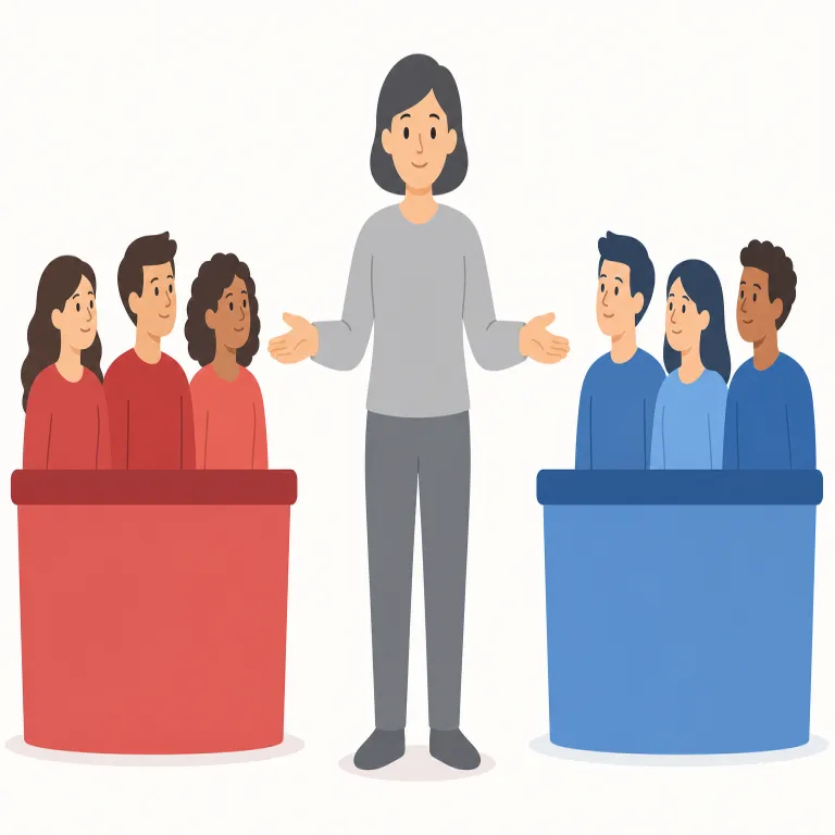 nonpartisan（無党派の・形容詞）の覚え方イラスト — non- が付くと「〜でない」