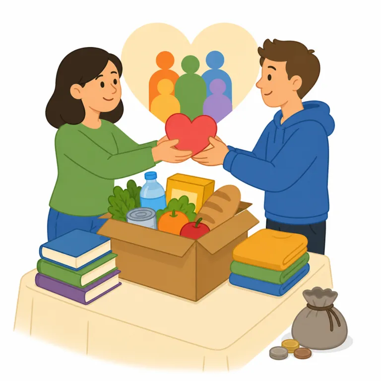 nonprofit（非営利・形容詞）の覚え方イラスト — 形容詞 nonprofit は「どんな種類のものか」を指定するラベルです