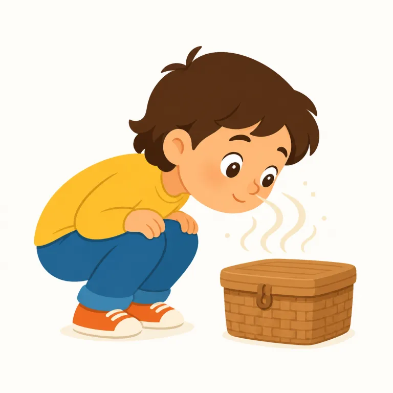 nosing（嗅ぎ回る・動詞）の覚え方イラスト — nose が分かれば核はすぐ取れる語