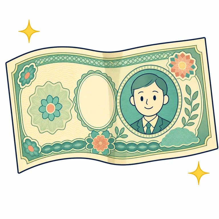 note（紙幣・noun）の覚え方イラスト