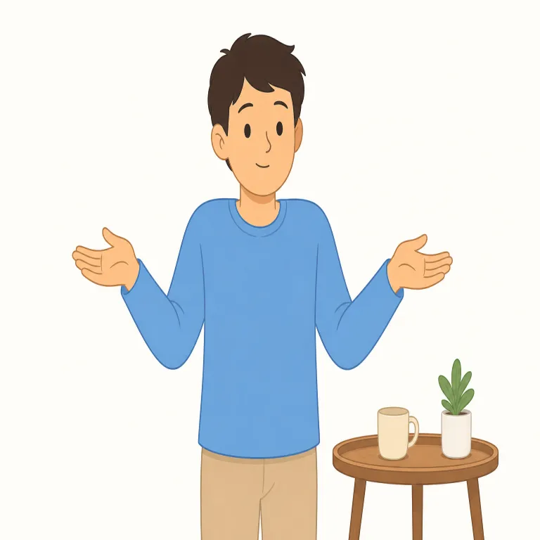 nothing much（特にない・イディオム）の覚え方イラスト — nothing「何もない」＋ much「多く・大した程度」で、直感的に「大したことは何もない」と覚えると定着しやすい表現です