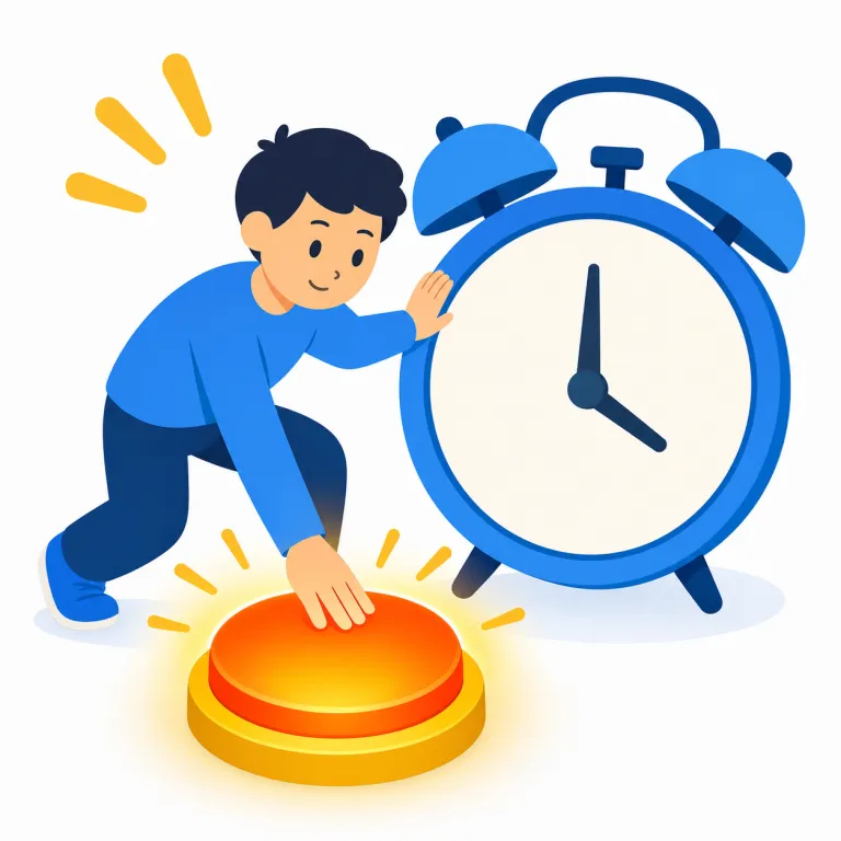 now（今、今すぐ・副詞）の覚え方イラスト — `now` は「現在」を表す英語のど真ん中にある基本語
