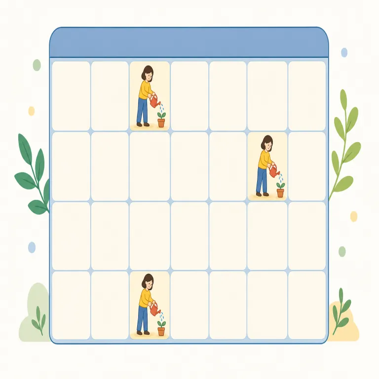 now and again（ときどき・イディオム）の覚え方イラスト — sometimes より少しくだけた言い方として覚えると定着しやすい
