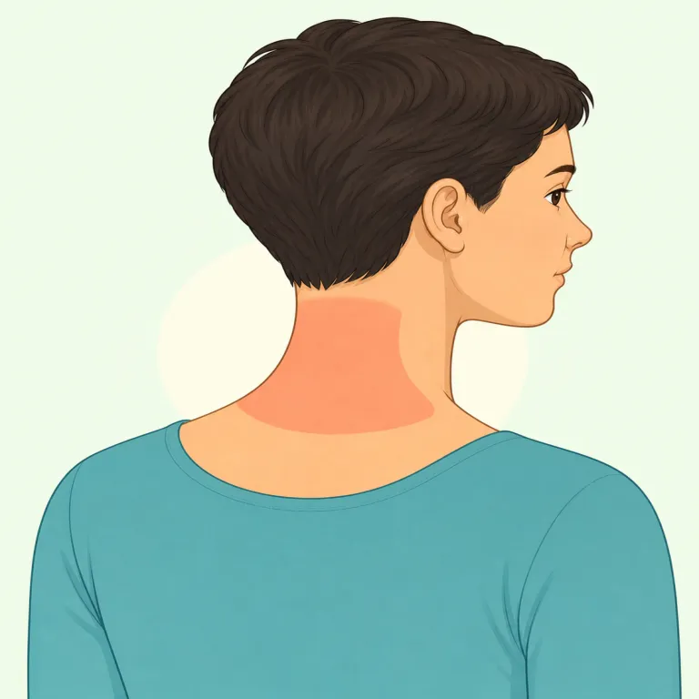 nuchal（項部の、うなじの・形容詞）の覚え方イラスト — -al が付く形容詞は「〜に関する」の印なので、まず『体の部位名＋-al＝その部位の』と捉えると覚えやすい語です