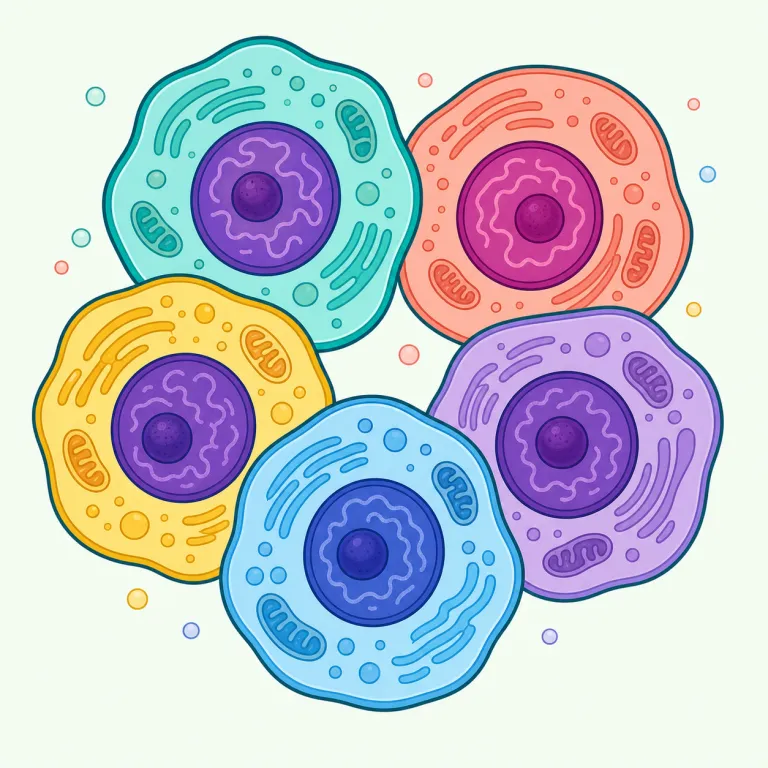 nuclei（核（複数）・名詞）の覚え方イラスト — nucleus の複数は、標準的には nuclei