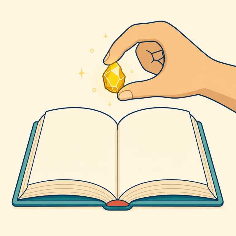 nugget（小さな塊・名詞）の覚え方イラスト — 小さくころんとした塊を手のひらにのせる場面を思い浮かべると覚えやすいです