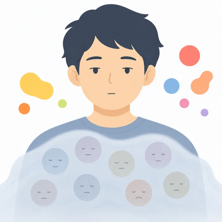 numbing（感情を鈍らす・adjective）の覚え方イラスト