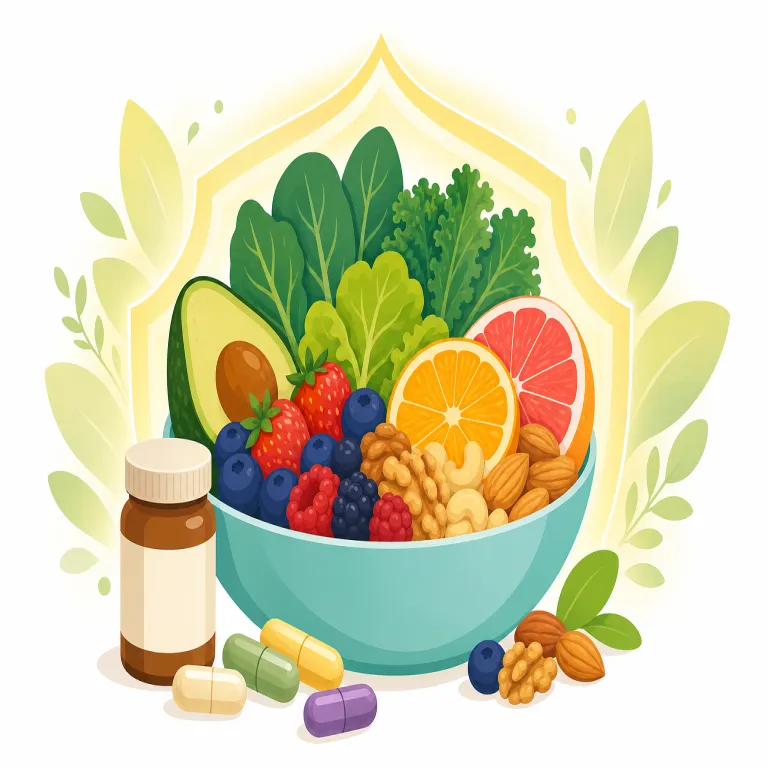 nutraceutical（機能性食品・名詞）の覚え方イラスト — nutraceutical は nutrition「栄養」と pharmaceutical「医薬の」を合わせた語です