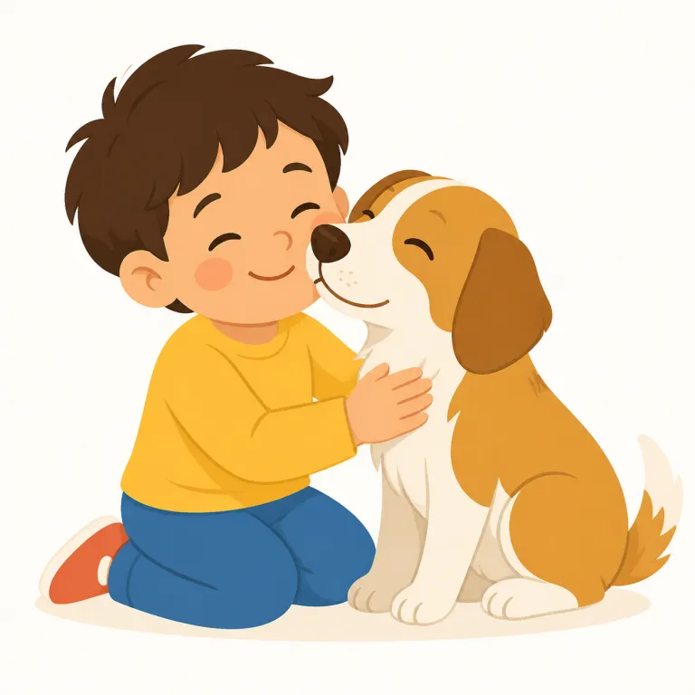 nuzzle（鼻をすり寄せる・動詞）の覚え方イラスト — この意味では nuzzle を、nose「鼻」を使った小さな反復動作として覚えるとよいです