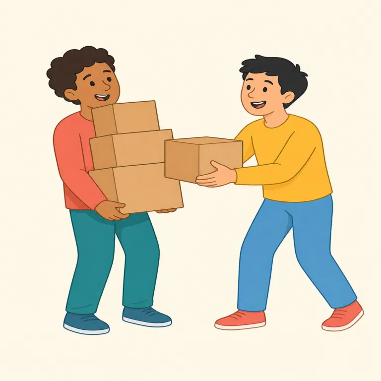 obligingly（快く、進んで・副詞）の覚え方イラスト — まず obliging を軸に覚えると定着しやすい語
