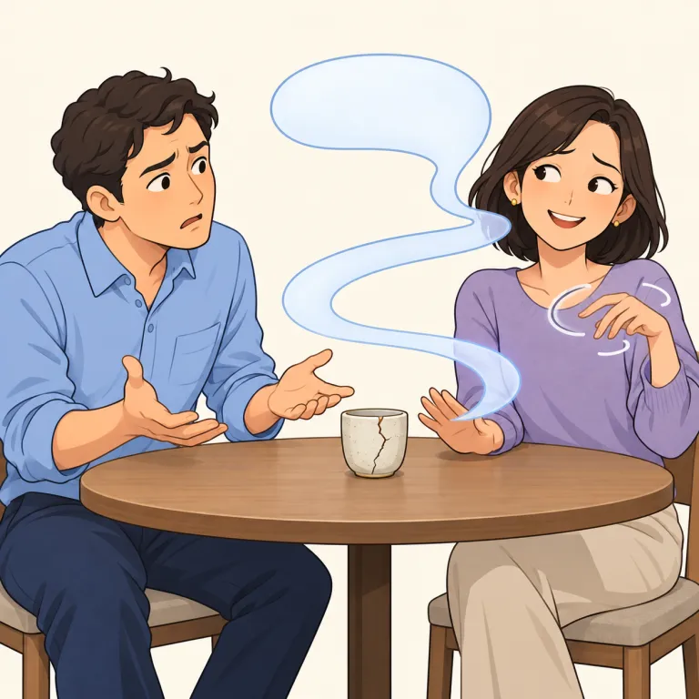 obliquely（間接的に・adverb）の覚え方イラスト